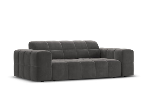 Cosmopolitan Design Bank Chicago 2-zits, flueel grijs - 102x178x78cm