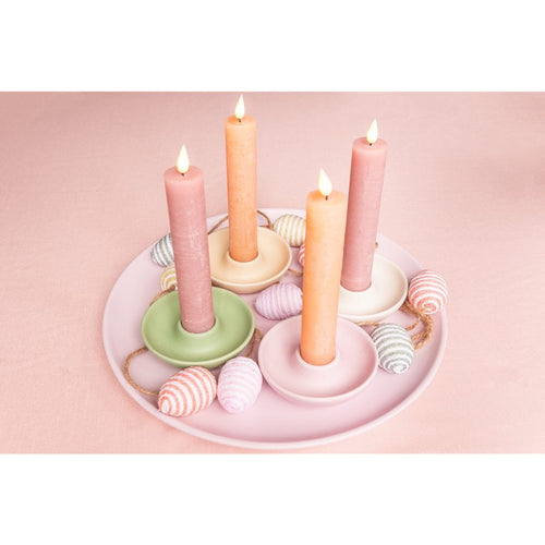 Home Society Kandelaar XL Ary - gebroken wit - keramiek - Ø 12 cm / H 3,5 cm - vtwonen shop