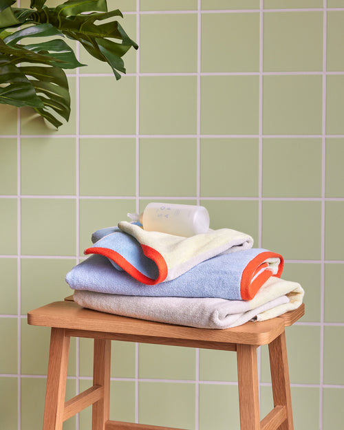 Hübsch handdoek Block - katoen - 70x140cm - vtwonen shop