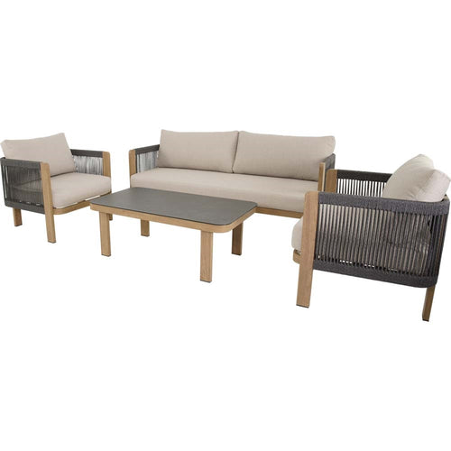 Lesli Living loungebank Sora - zwart - 177x74x66cm