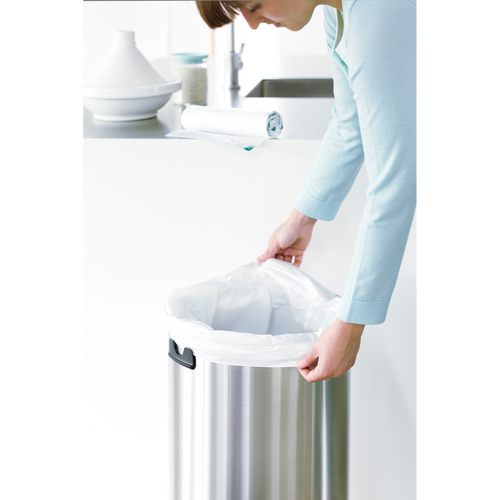 Brabantia Push Bin afvalemmer, 60 liter - Matt Steel