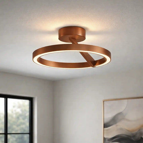 Artdelight plafondlamp Oregon - 1 lichts - 33  x 14.1   cm - brons