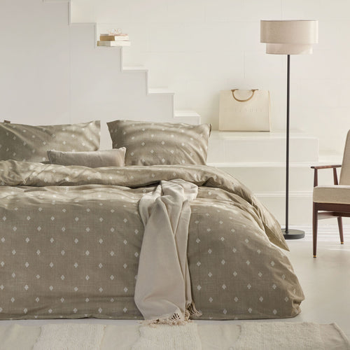 Walra - Dekbedovertrek Remade Rustic GraCe - 200x220 cm - Taupe