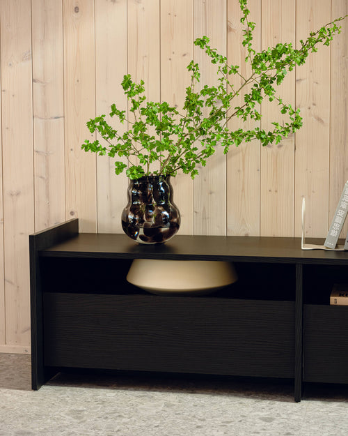 noo.ma Hido TV-meubel 165 cm, Black Oak Melamine