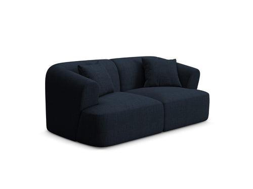 Cosmopolitan Design Modulaire bank Campi 2-zits, structurele stof koningsblauw - 90x180x70cm