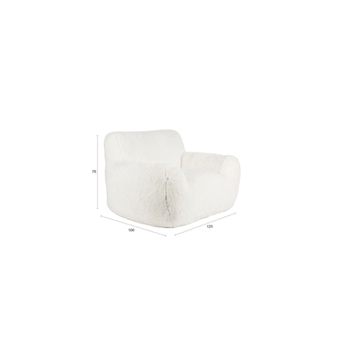 Bold Monkey Cuddle the Yeti Fauteuil/ Loungestoel Pluche Wit - vtwonen shop