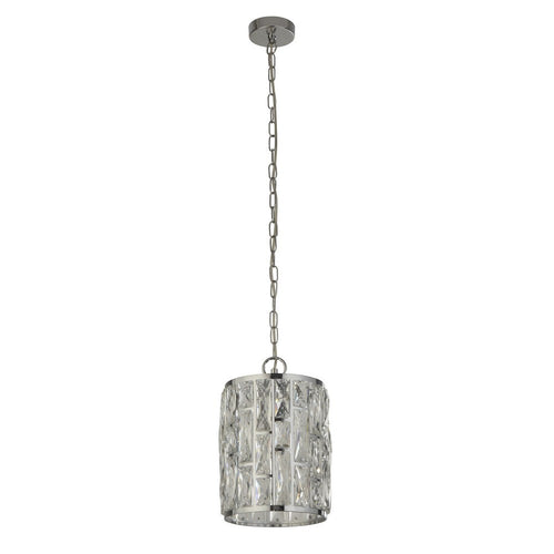 Searchlight BIJOU - 1 lichte chromen plafondlamp met kristalglas