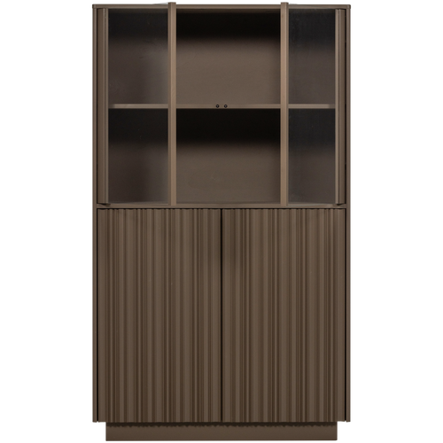 WOOOD lage vitrinekast Nova - Grenen - Truffel Bruin - 172x102x40