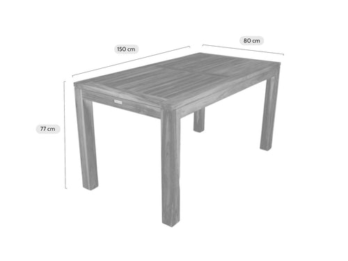 MaximaVida teakhouten tafel Java 150 x 80 cm - vtwonen shop