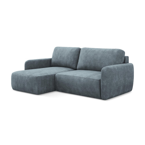 LaMiaSofa hoekbank links Corle - chenille stof - jeans - 207x148x86