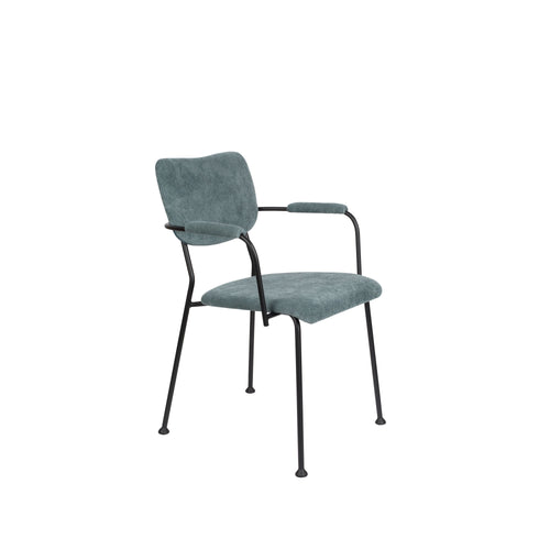 Zuiver Benson Eetkamerstoelen met armleuning Grijs Blauw - Set van 2 - vtwonen shop