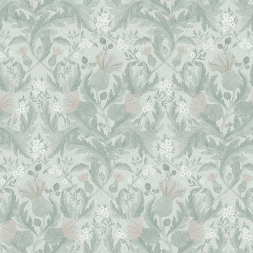 Borastapeter behang vintage bloemen in art nouveau stijl groen - 53 cm x 10.05 m - 660410 - vtwonen shop