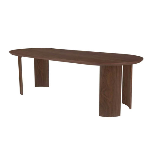 Giga Meubel Eettafel Reno - Walnoot - Ovaal - 240 cm - Japandi