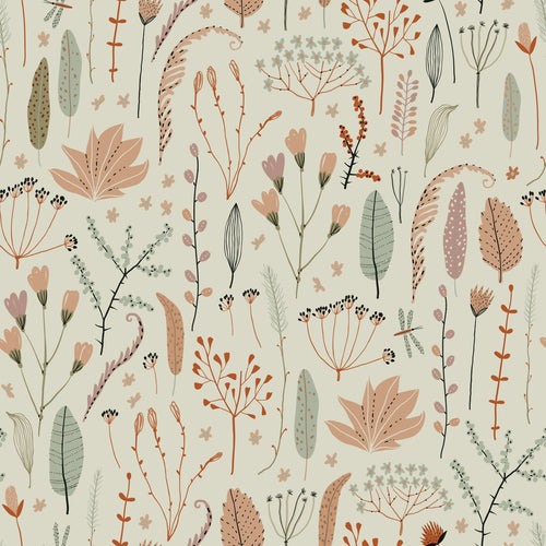 ESTAhome behang veldbloemen vergrijsd blauw - 50 x 900 cm - 131164 - vtwonen shop