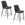 Housecraft Living Lionel Barkrukken rugleuning 65 cm Donkergrijs - Set van 2