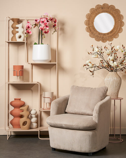 Mica Decorations Jules Open kast - L76 x B30 x H178 cm - Metaal - Lichtbruin - vtwonen shop