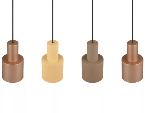 Trio Leuchten hanglamp Agudo - 4 lichts - 80  x 150   cm - zwart