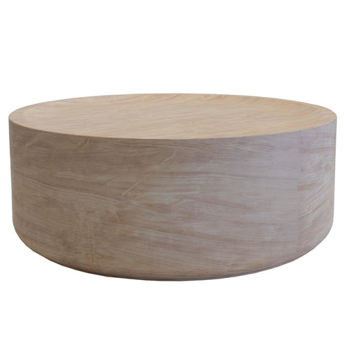 DÉJA Living Salontafel Dale - Rond Travertin - 90x90x35cm - vtwonen shop