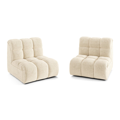 Premium Interiors - Bank SEVEN - bouclé-stof  beige 162cm