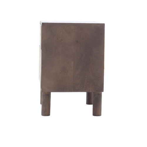 Giga Meubel Nachtkastje Liana - Bruin - Mangohout - 50x38x57cm - vtwonen shop