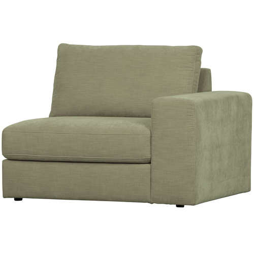 vtwonen 1-zits bank element met arm rechts Family - Polyester - Groen - 85x115x98