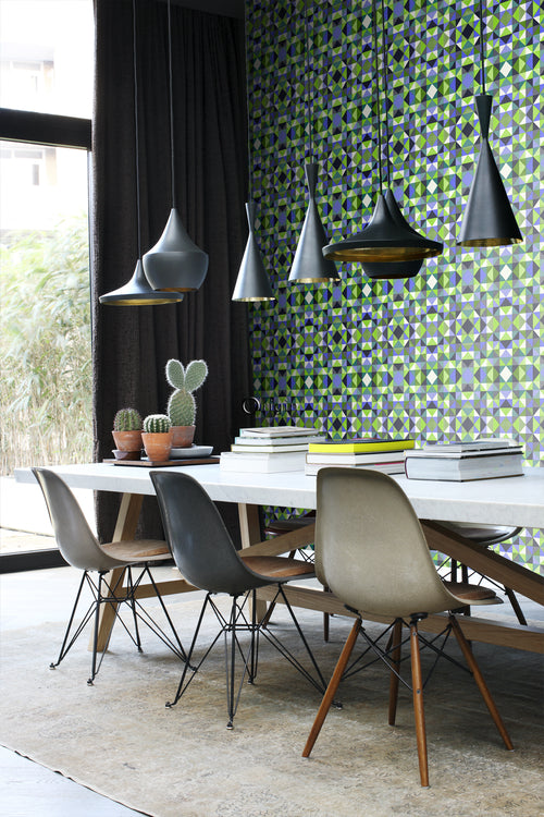 Origin Wallcoverings behang kubisme groen - 53 cm x 10,05 m - 346914 - vtwonen shop