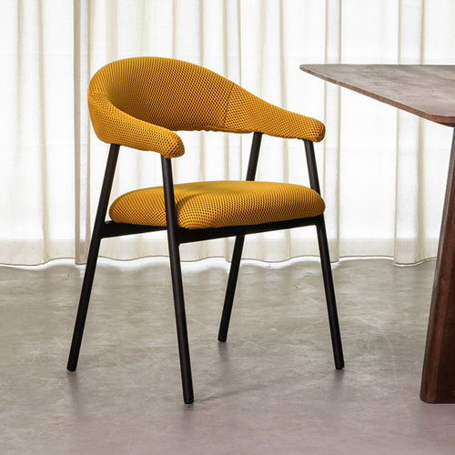 LABEL51 Eetkamerstoel Amaze - Geel Stof - Zithoogte 50cm - Set van 2 - vtwonen shop