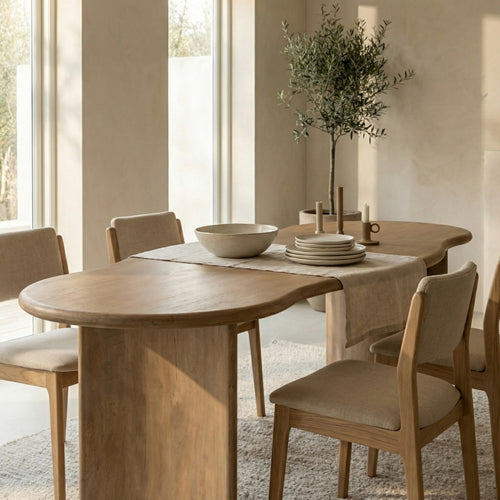 DÉJA Living Eettafel Tornio - Organisch Naturel Hout - 240x110x76cm