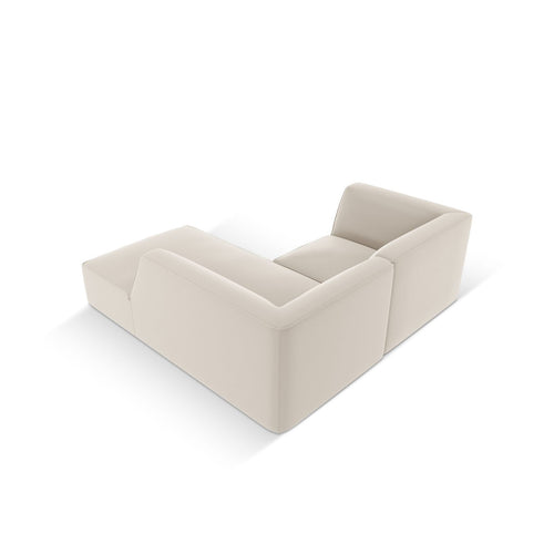 Cosmopolitan Design - Modulaire hoekbank rechts Siena 3-zits, imitatieleer duif - 180x186x69cm