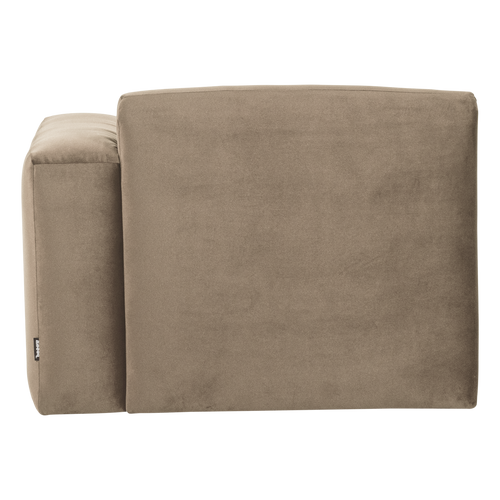 WOOOD 1-zits bank arm rechts Mojo Base - Velvet - Khaki - 74x105x97