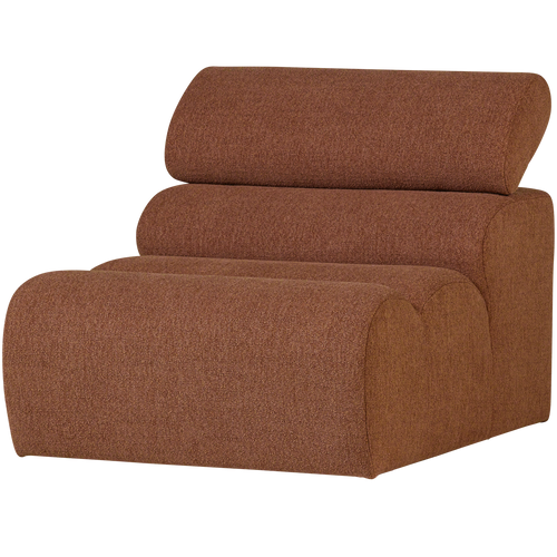 WOOOD 1-zits element bank Novi - Polyester - Terra - 86x82x113