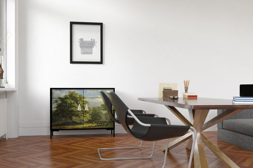 Dressoir MDF 2 deuren en 2 lades met woudpatroon - vtwonen shop