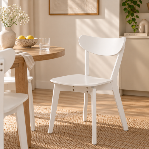 Lisomme Jade houten eetkamerstoel wit