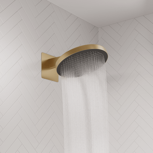LOMAZOO inbouwdoucheset Ayla - met thermostaatkraan & staafhanddouche - goud - 30 cm