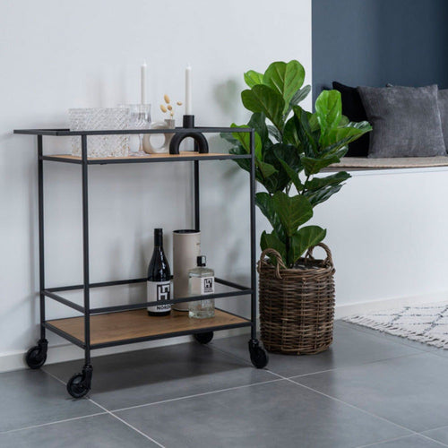 Artichok Flore houten keuken trolley naturel - vtwonen shop