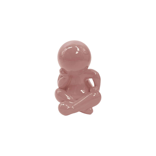 Present Time ornament Amigo Sitting Medium - roze - 11.3x10.2x16.3cm