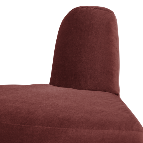 WOOOD eetbank hoek rond rugleuning Mojo Base - Velvet - K.bruin - 83x76x76