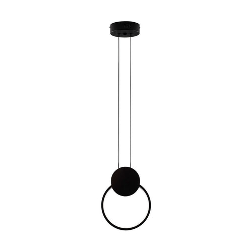 Nova Luce WIRO Ronde, geïntegreerde LED-hanglamp voor aan het plafond, zandkleurig zwart, 11W, 770lm, 3000K