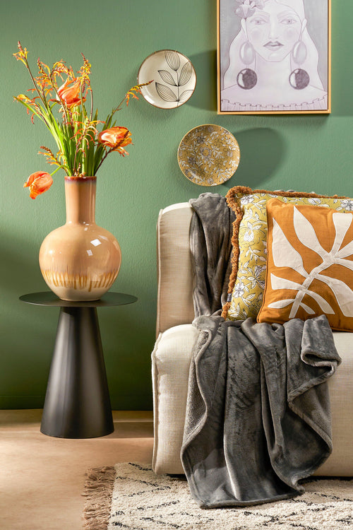 In The Mood Collection Famke Fleece Plaid - L180 x B130 cm - Antraciet - vtwonen shop