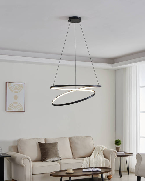 EGLO hanglamp Ruotale - led - ø 70 cm - zwart - vtwonen shop