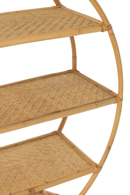 J-Line rek 3 Planken - rotan - naturel