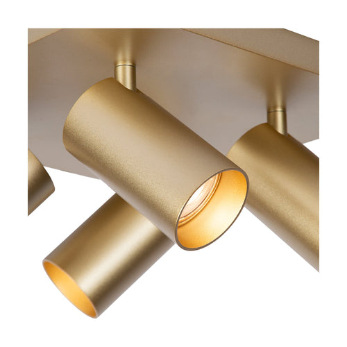 Atmooz plafondlamp Era 4 - goud - Ø 26 x H 12 cm - GU10