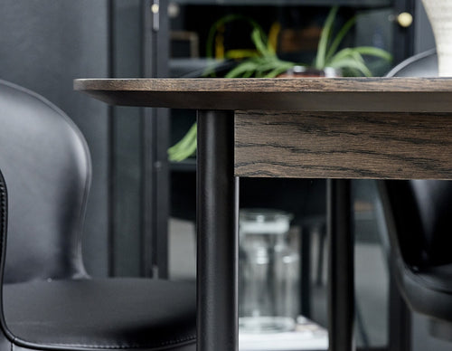 Olivine Vanja houten eettafel donkerbruin - Ø120 cm - vtwonen shop