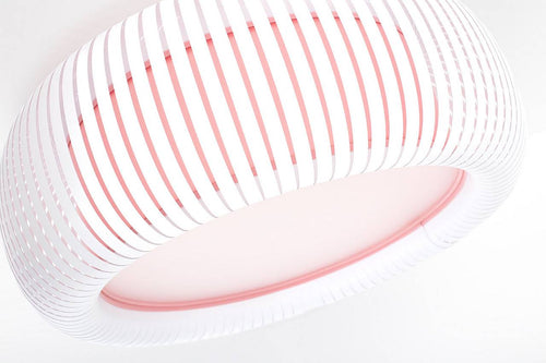 bpskoncept plafondlamp Oblo - wit en roze kunststof - diffuser