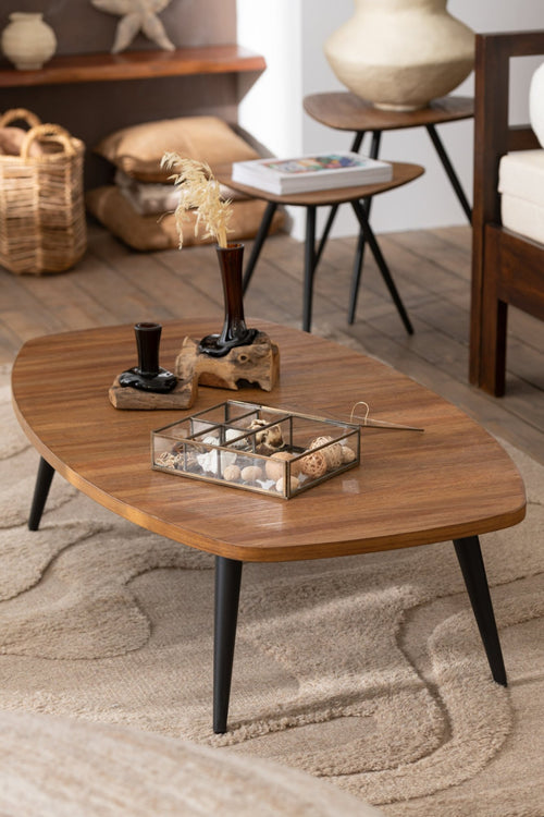 J-Line bijzettafel Rechthoekig - hout - naturel
