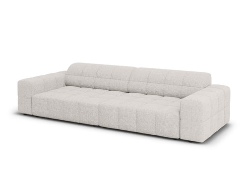 Cosmopolitan Design Bank Chicago 4-zits, chenille lichtgrijs - 102x252x78cm