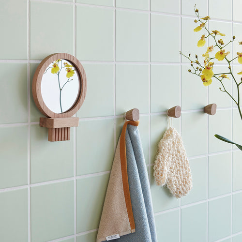 Hübsch haak Acorn - eikenhout - 4x4cm - vtwonen shop