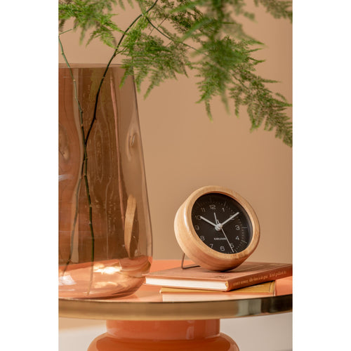 Karlsson wekker Neat Round - zwart - Ø10cm
