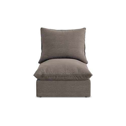 LaMiaSofa Bankmodule midden Ravenna - bouclé - chocolade - 75x90x77