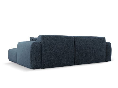 Cosmopolitan Design linker hoekbank Nolio 4-zits, chenille, koningsblauw - 170x235x72cm